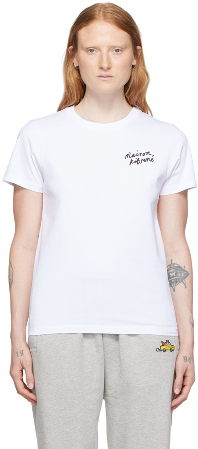 Maison Kitsuné White Cotton T-shirt