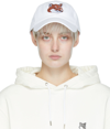Maison Kitsuné Bold Fox Cotton Baseball Cap In P101 White