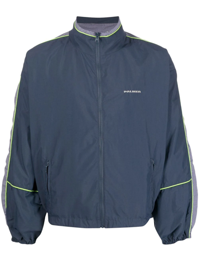 Palmer Harding Lightweight Zipped Bomber Jacket In Blue