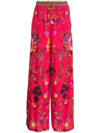 CAMILLA VIEW FROM THE VEIL FLORAL-PRINT SILK PANTS