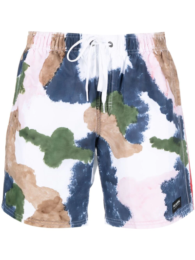 Sundek Camouflage-print Swim Shorts In Multicolor