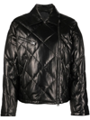 Tom Ford Quilted Leather Jacket In Black
