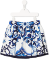 Dolce & Gabbana All-over Graphic-print Skirt In White