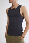 Urban Outfitters Uo Classic Ribbed Tank Top In Black
