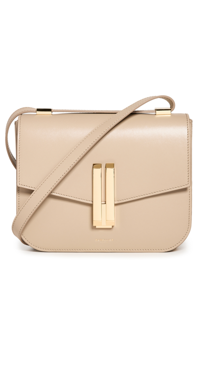 Demellier Vancouver Grained-leather Cross-body Bag In Taupe