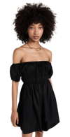 Faithfull The Brand Viola Cotton Voile Minidress In Black