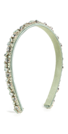 Jennifer Behr Essen Crystal-embellished Headband In Sage