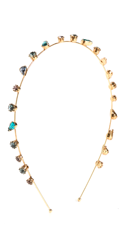 Jennifer Behr Jessa Crystal-embellished Headband In Peacock