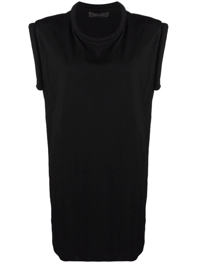 Federica Tosi Round Neck Short-sleeved T-shirt Dress In Black
