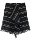 Isabel Marant Étoile Jiloa Fringed Mini Skirt In Nero