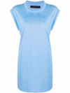 Federica Tosi Round Neck Short-sleeved T-shirt Dress In Blue
