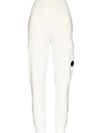 C.p. Company Cp Company Diagonal Raised Fleece Sweatpants In White