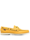 Sebago Polka-dot Leather Boat Shoes In Yellow
