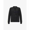 Giambattista Valli Peak-lapels Double-breasted Crepe Top In Black