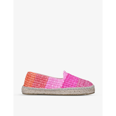 Manebi Yucatan Raffia-jute Slip-on Espadrilles In Pink Comb