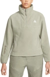 Nike Acg Therma-fit "wolf Tree" Women's 1/2-zip Top In Light Army,medium Olive,summit White