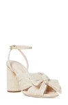 Loeffler Randall Camelia Vegan Knot Mule With Ankle Strap In Pearl