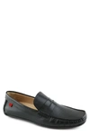 Marc Joseph New York Whyte Street Driving Shoe In Black Napa Perforated