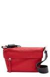 Allsaints Colette Leather Crossbody Bag In Gala Red