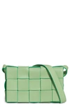 Bottega Veneta Cassette Intrecciato Leather Crossbody Bag In Pistachio-parakeet-s