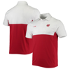 UNDER ARMOUR UNDER ARMOUR WHITE/RED WISCONSIN BADGERS 2022 BLOCKED COACHES PERFORMANCE POLO