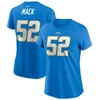 Nike Women's  Khalil Mack Powder Blue Los Angeles Chargers Player Name & Number T-shirt In Powder Blue