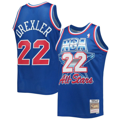 Mitchell & Ness Clyde Drexler Royal Western Conference Hardwood Classics 1992 Nba All-star Game Swin