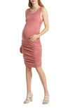 Angel Maternity Body-con Maternity Dress In Pink