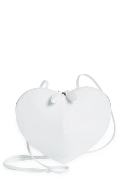 Alaïa Womens Blanc Optique Le Coeur Heart-shaped Leather Cross-body Bag In White