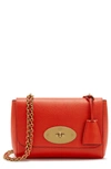 Mulberry Lily Leather Shoulder Bag In Coral Orange