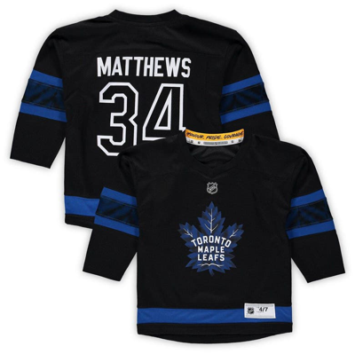 Outerstuff Kids' Preschool Auston Matthews Black Toronto Maple Leafs Alternate Replica Player Jersey