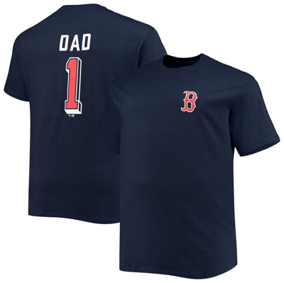 Profile Men's Navy Boston Red Sox Big And Tall Father's Day #1 Dad T-shirt