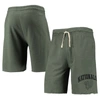 CONCEPTS SPORT CONCEPTS SPORT HEATHERED GREEN WASHINGTON NATIONALS MAINSTREAM LOGO TERRY TRI-BLEND SHORTS