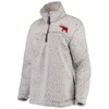 BOXERCRAFT GRAY ALABAMA CRIMSON TIDE SHERPA SUPER-SOFT QUARTER-ZIP PULLOVER JACKET