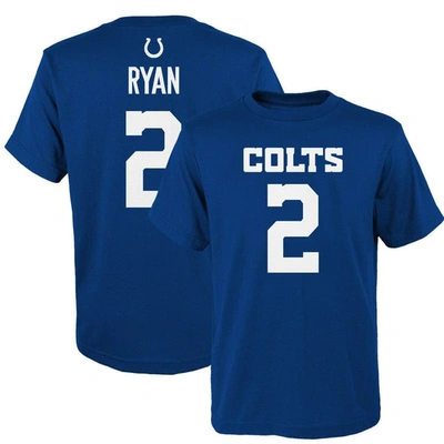 OUTERSTUFF YOUTH MATT RYAN ROYAL INDIANAPOLIS COLTS MAINLINER PLAYER NAME & NUMBER T-SHIRT
