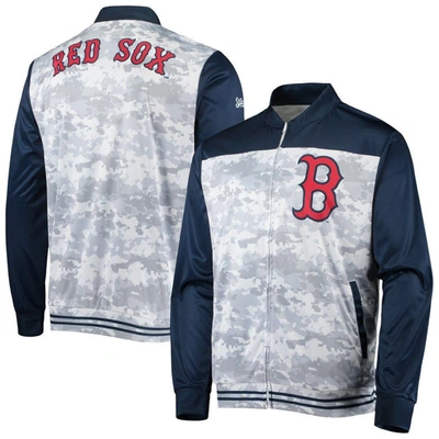 Stitches Navy Boston Red Sox Camo Full-zip Jacket