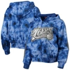 MITCHELL & NESS MITCHELL & NESS ROYAL PHILADELPHIA 76ERS GALAXY SUBLIMATED WINDBREAKER PULLOVER FULL-ZIP HOODIE