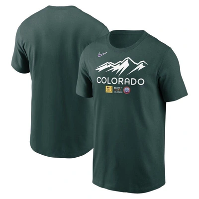 Nike Men's  Green Colorado Rockies City Connect Wordmark T-shirt