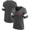 Fanatics Branded Heathered Charcoal San Francisco Giants Wordmark V-neck Tri-blend T-shirt In Heather Charcoal