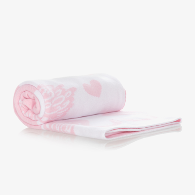 Kissy Kissy Girls Pink Cotton Swan Blanket (96cm)