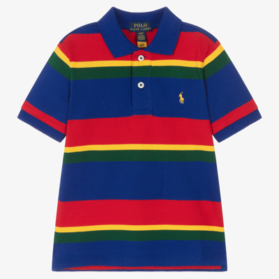 Polo Ralph Lauren Babies' Boys Blue Striped Polo Shirt