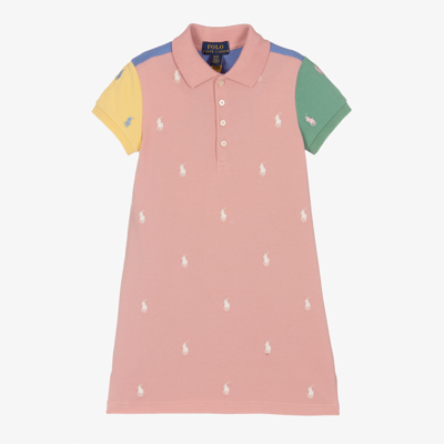 Polo Ralph Lauren Babies' Girls Pink Cotton Polo Dress