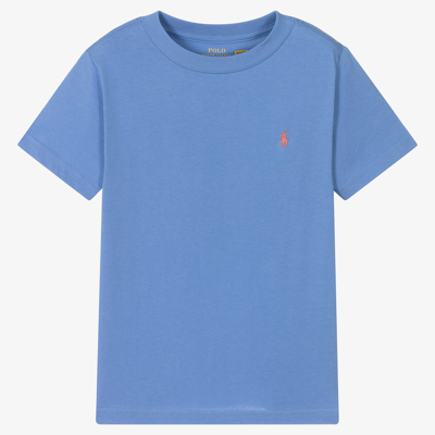 Polo Ralph Lauren Babies' Boys Blue Cotton Logo T-shirt