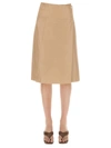Arma Chic Front Button Mini Skirt In Neutral