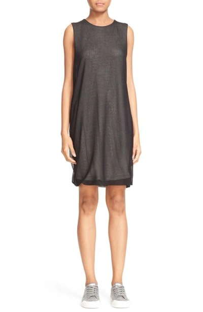 Rag & Bone 'alexis' Mesh Overlay Shift Dress In Black