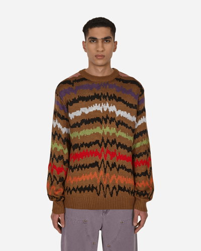 Sex Skateboards Waves Knitted Sweater Brown In Black
