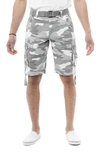 X-ray Belted Cargo Shorts In White Camo