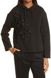 JASON WU EMBELLISHED FLORAL COTTON HOODIE