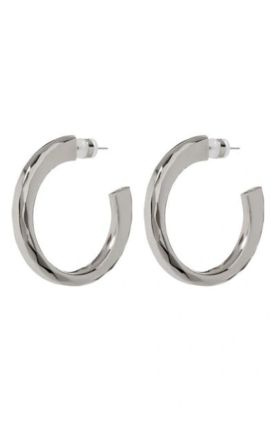 Luv Aj Statement Hoop Earrings In Silver