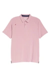 Rhone Delta Short Sleeve Piqué Performance Polo In Chalk Violet